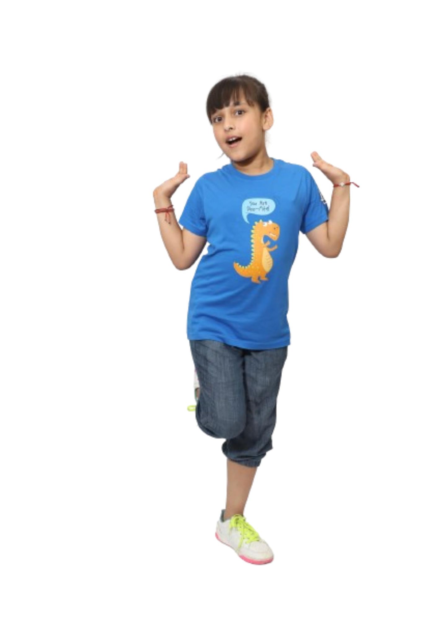 KUCHU Unisex T-Shirt | Dino Mite Print | 8–9 Years | Cotton Fabric | Breathable | Casual Wear | Graphic Tee | Everyday Wear