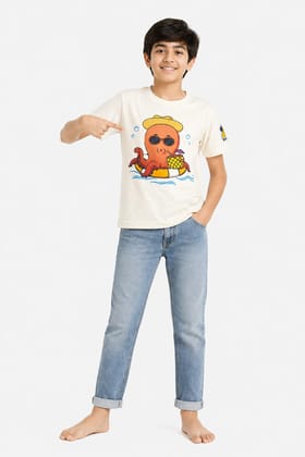 KUCHU Unisex Tshirt (8 Years- 9 Years) | Made of Super Combed Cotton-Modal Natural Fiber Better Than 100% Cotton| Soft & Breathable Fabric| Unique Digitally Printed Design |Vibrant Colour