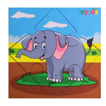 Toyjos Wild Animal Themed Wooden Puzzle Set | 2-5 Years Children Educational Jigsaw Puzzle Toy | Early Learning Cognitive Skill Development Jigsaw Game Birthday Gift for Boys, Girls (Set of 3, 20 Pcs)