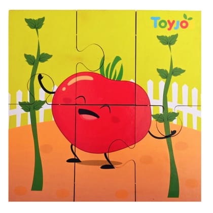 Toyjos Vegetable Theme Wooden Puzzle Set | 2-5 Years Children Educational Jigsaw Puzzle Toy | Early Learning Cognitive Skill Development Jigsaw Game Toy Birthday Gift for Boys, Girls (Set of 3, 20 Pc)