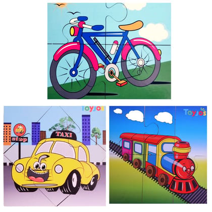 Toyjos Vehicle Themed Wooden Puzzle Set | 2-5 Years Children Educational Jigsaw Puzzle Toy | Early Learning Cognitive Skill Development Jigsaw Game Toy Birthday Gift for Boys, Girls (Set of 3, 20 Pcs) Toyjos Vehicle Themed Wooden Puzzle Set | 2-5 Years Children Educational Jigsaw Puzzle Toy | Early Learning Cognitive Skill Development Jigsaw Game Toy Birthday Gift for Boys, Girls (Set of 3, 20 Pcs)