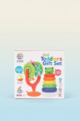 2 In 1 Toddlers Gift Set For Kids (Highchair spinner + Stacking Rings) 2 In 1 Toddlers Gift Set For Kids (Highchair spinner + Stacking Rings)