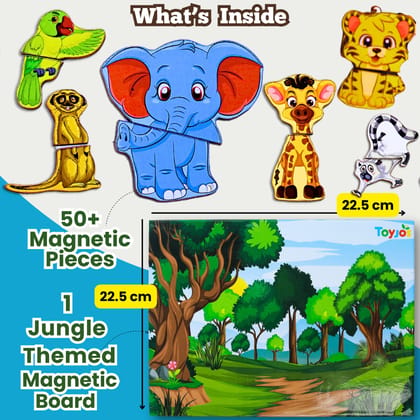 TOYJOS Wooden Solar System Magnetic Puzzle for 2-7 Years Kids | 40 Piece Strong Magnetic Pcs with Board | Educational DIY Science Jigsaw Puzzle Kit Memory Learning Games Birthday Gifts for Boys, Girls
