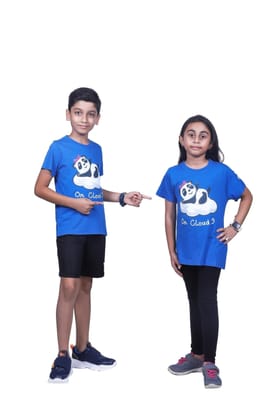 KUCHU Unisex T-Shirt | Cloud 9 Print | 6–7 Years | Cotton Fabric | Breathable | Casual Wear | Graphic Tee | Everyday Wear