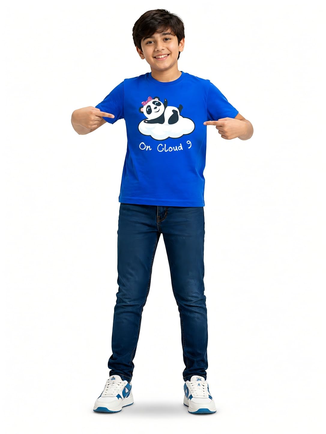 KUCHU Unisex T-Shirt | Cloud 9 Print | 6–7 Years | Cotton Fabric | Breathable | Casual Wear | Graphic Tee | Everyday Wear