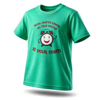 KUCHU Alarm Clock Theme Kids T-Shirt | 8–9 Years | Cotton Modal | Soft Feel | Comfortable